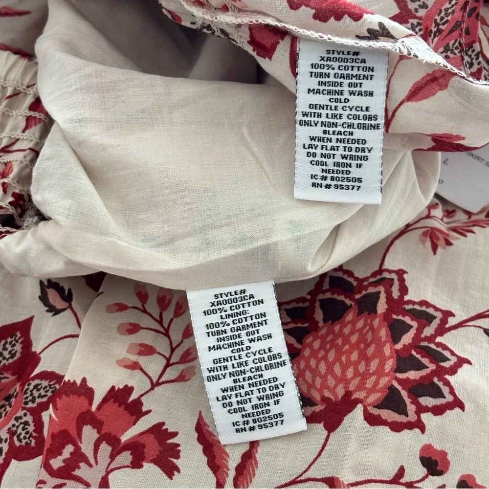NWT Sanctuary Voil Cream and Red Floral Skirt and Sleeveless Top Matching Set L - Picture 10 of 10